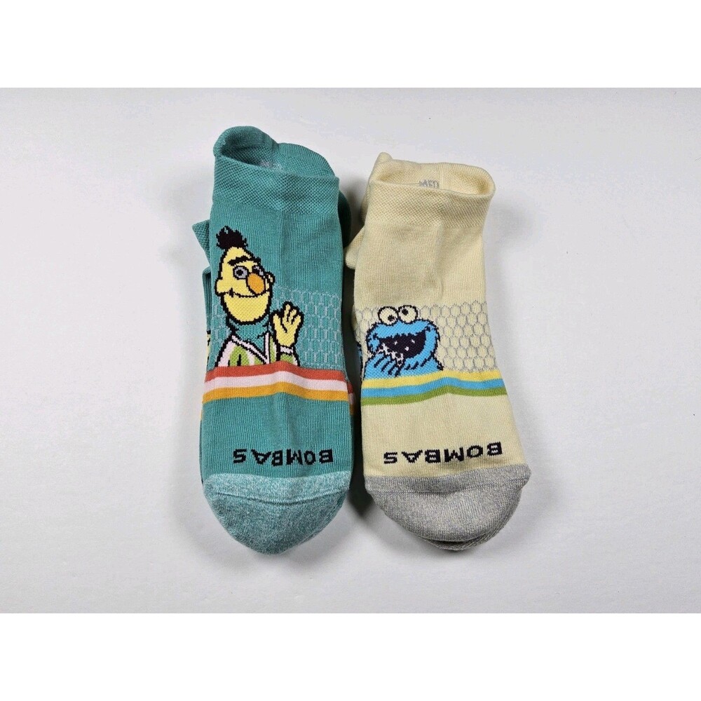 Bombas Sesame Street Burt Cookie Monster Ankle Socks Lot Of 2 Pairs Size M